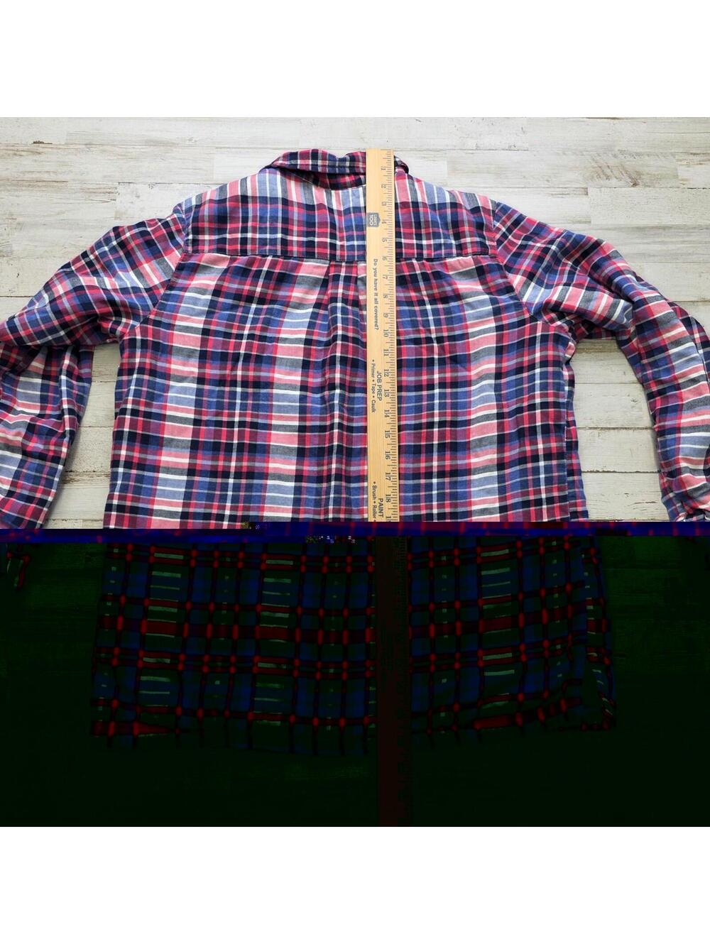 L.L.Bean Women's Fleece-Lined Plaid Flannel Shirt Multicolor Size MED - Cozy - Picture 4 of 5